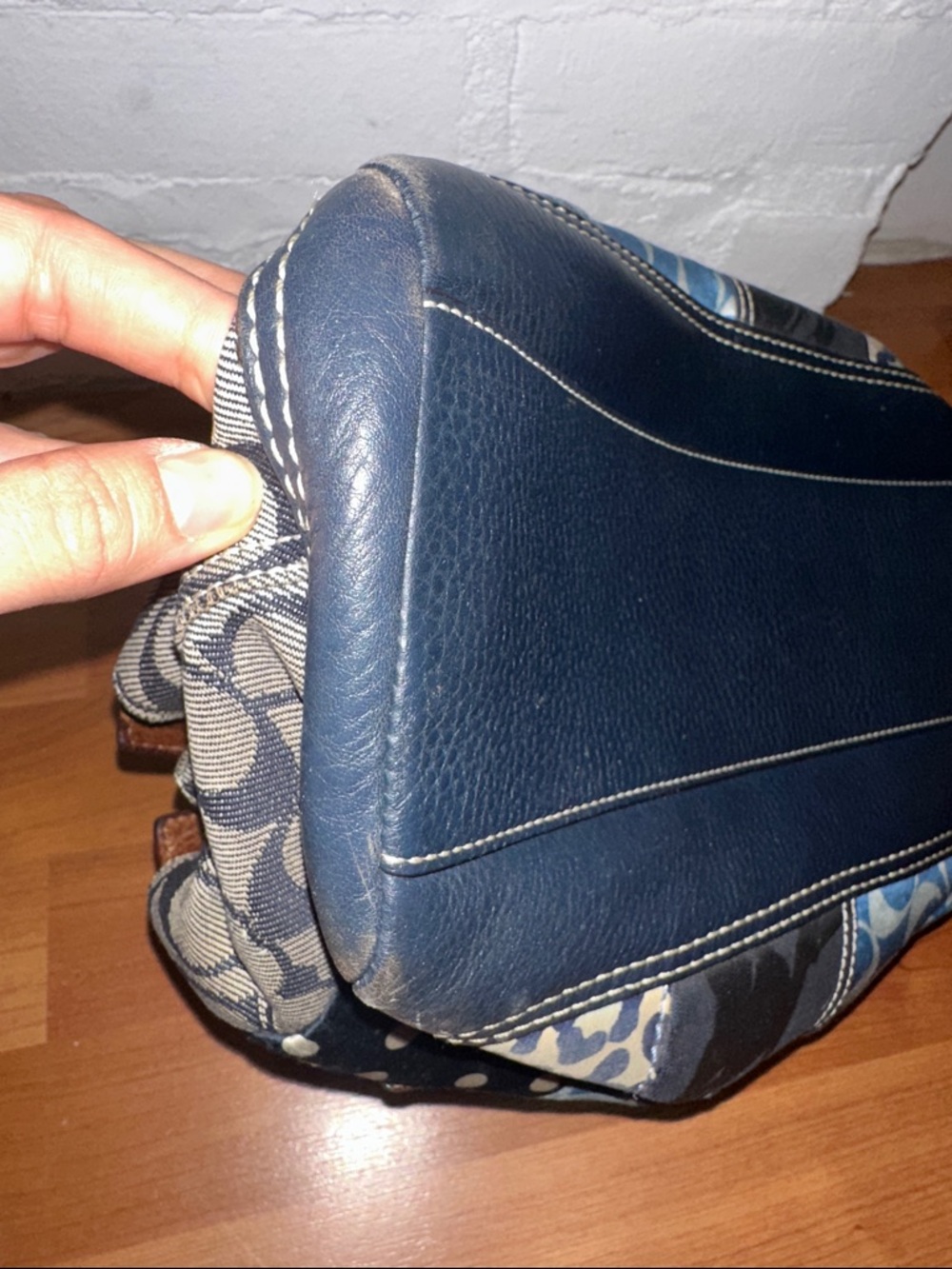 Vintage Coach Blue Denim Patchwork Purse - Picture 8 of 8